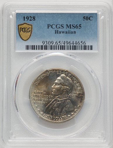 1928 US Silver Commemorative 50C Hawaiian - PCGS MS65 [V-HA