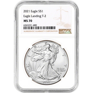 2021 American Silver Eagle Type 2 - NGC MS70 [21-ASE-T2-N-MS70-NSL]