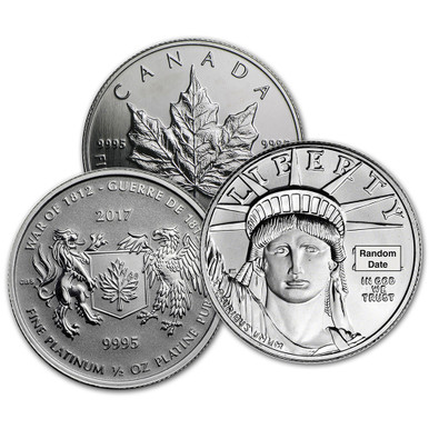 1/2 oz Platinum Coin .9995 Fine - Random Brand - Secondary Market