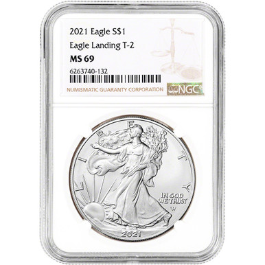 2021 American Silver Eagle Type 2 - NGC MS69 [21-ASE-T2-N-MS69-NSL]