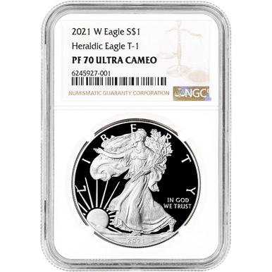 2021 W American Silver Eagle Proof - NGC PF70 UCAM [21-W-ASE-N