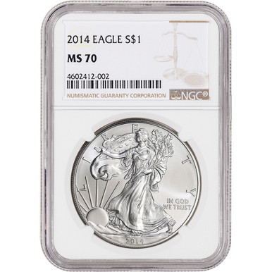 2014 American Silver Eagle - NGC MS70 [14-ASE-N-MS70-NSL]