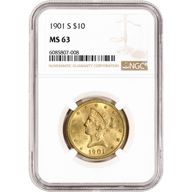 1901 S US Gold $10 Liberty Head Eagle - NGC MS63 [01-S-USG-LIB-10