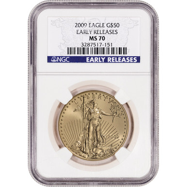 2009 American Gold Eagle (1 oz) $50 - NGC MS70 - Early Releases 