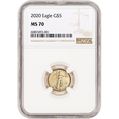 2020 American Gold Eagle 1/10 oz $5 - NGC MS70 [20-AGE-5-N-MS70