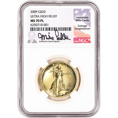 2009 US Gold $20 Ultra High Relief Double Eagle - NGC MS70 PL Mike
