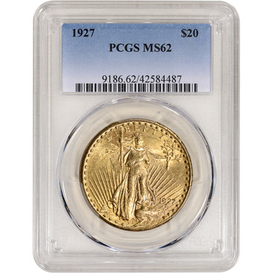 1927 US Gold $20 Saint-Gaudens Double Eagle - PCGS MS62 [27