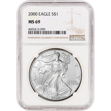 2000 American Silver Eagle - NGC MS69 [00-ASE-N-MS69-NSL]