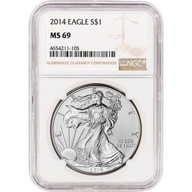 2014 American Silver Eagle - NGC MS69 [14-ASE-N-MS69-NSL]
