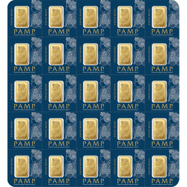 コレクション PAMP 24k 1g 25x1 gram Gold Bar - PAMP Suisse - Fortuna - 999.9 Fine in Sealed
