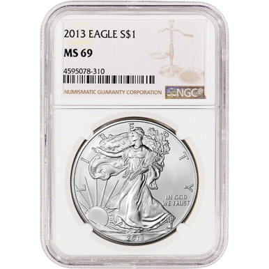 2013 American Silver Eagle - NGC MS69 [13-ASE-N-MS69-NSL]