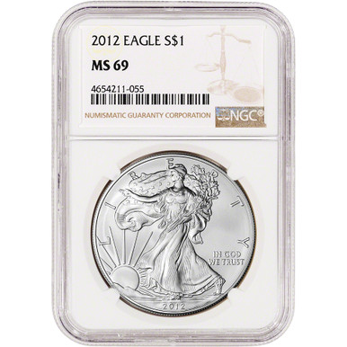 2012 American Silver Eagle - NGC MS69 [12-ASE-N-MS69-NSL]
