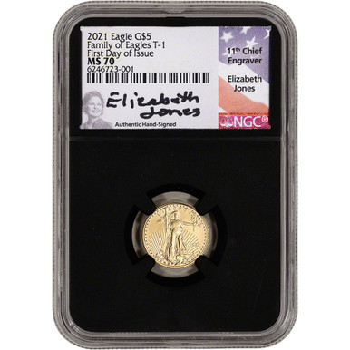 レア‼️ 2018年  NGC MS70  イーグル銀貨1オンス ゴールドコア 2025 $50 1-oz American Gold Eagle NGC MS70 FDI First Label