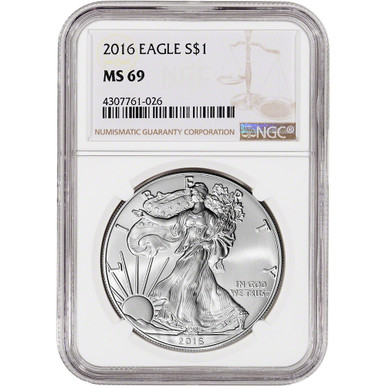 2016 American Silver Eagle - NGC MS69 [16-ASE-N-MS69-NSL]