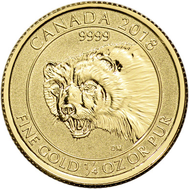 2018 Canada Gold Wolverine 1/4 oz $10 - Reverse Proof [18-CA-G10