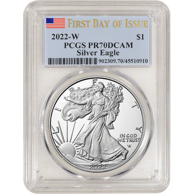 2022 W American Silver Eagle Proof PCGS PR70 DCAM First Day Issue