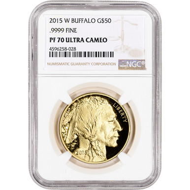 2015 W American Gold Buffalo Proof 1 oz $50 - NGC PF70 UCAM [15-W