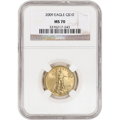 2009 American Gold Eagle 1/4 oz $10 - NGC MS70 [09-AGE-10-N-MS70