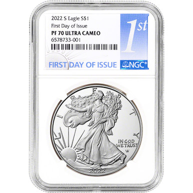 2022 S American Silver Eagle Proof NGC PF70 UCAM First Day of