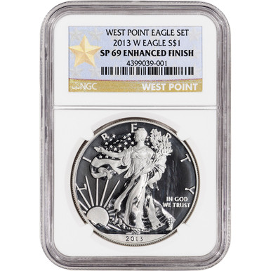 2013 W American Silver Eagle - Enhanced Mint State - NGC SP69