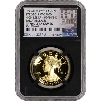 2017 W American Liberty Gold High Relief 1 oz Proof $100 NGC PF70 
