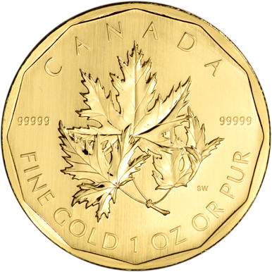 Canada Gold Maple Leaf .99999 1 oz $200 BU - Random Date [X