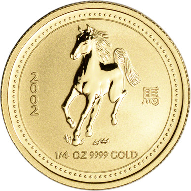 2002 Australia Gold Lunar Series I Year of the Horse 1/4 oz $25