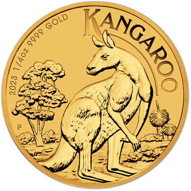 2023 P Australia Gold Kangaroo - 1/4 oz - $25 - BU [23-P