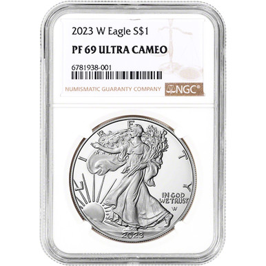 2023 W American Silver Eagle Proof NGC PF69 UCAM [23-W-ASE-N-PF69