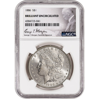 1886 US Morgan Silver Dollar $1 - NGC Brilliant Uncirculated [MORGAN-86-N-BU-GTM]