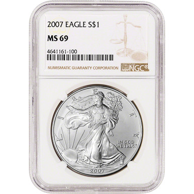 2007 American Silver Eagle - NGC MS69 [07-ASE-N-MS69-NSL]