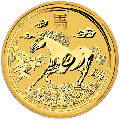 2014 P Australia Gold Lunar Series II Year of the Horse 1 oz $100