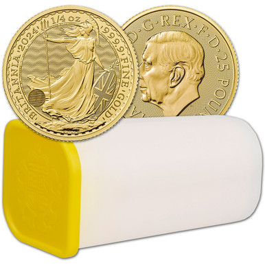 2024 Great Britain Gold Britannia £25 1/4 oz - BU 25 Coin