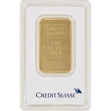 1 oz. Gold Bar - Credit Suisse - 99.99 Fine in Assay [GOLD-Bar-1oz 