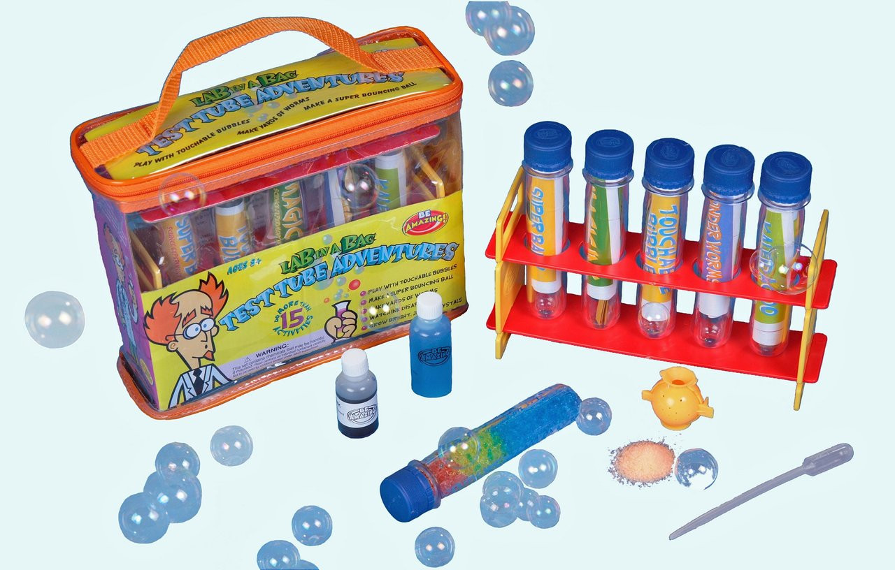 Set Di 10 Provette Per Bambini Con Supporto E Pipette | Gioco Scientifico Esperimenti | Provette In Plastica Per Acqua