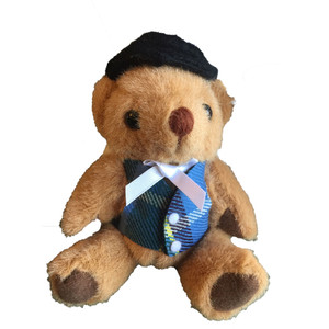 Mini Manx Tartan Teddy Bear in waistcoat Mini Manx Tartan Teddy Bear in waistcoat