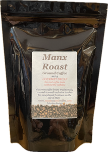 Decaf coffee ground and packed in the Isle of Man Decaf coffee ground and packed in the Isle of Man
