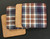 Set of Four Manx Hunting Tartan Coasters - showing cork backing Set of Four Manx Hunting Tartan Coasters - showing cork backing