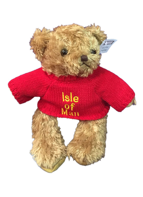 Isle of Man teddy in red jumper