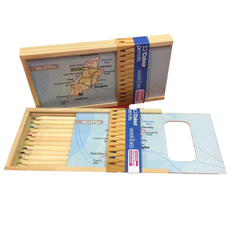 Isle of Man map pencil box