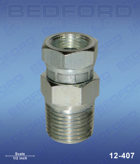 Swivel Adapter 1/2" NPT(m) x 3/8" NPS(f) [12-407]