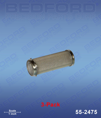 Outlet Filters (3-pack), 60 Mesh, Short [55-2475] - Bedford  