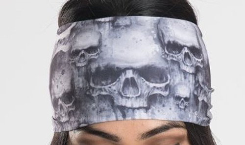 Soaker Headband with BONEYARD Skull print