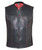 Men's Club Style Leather Vest with Red Paisley Lining