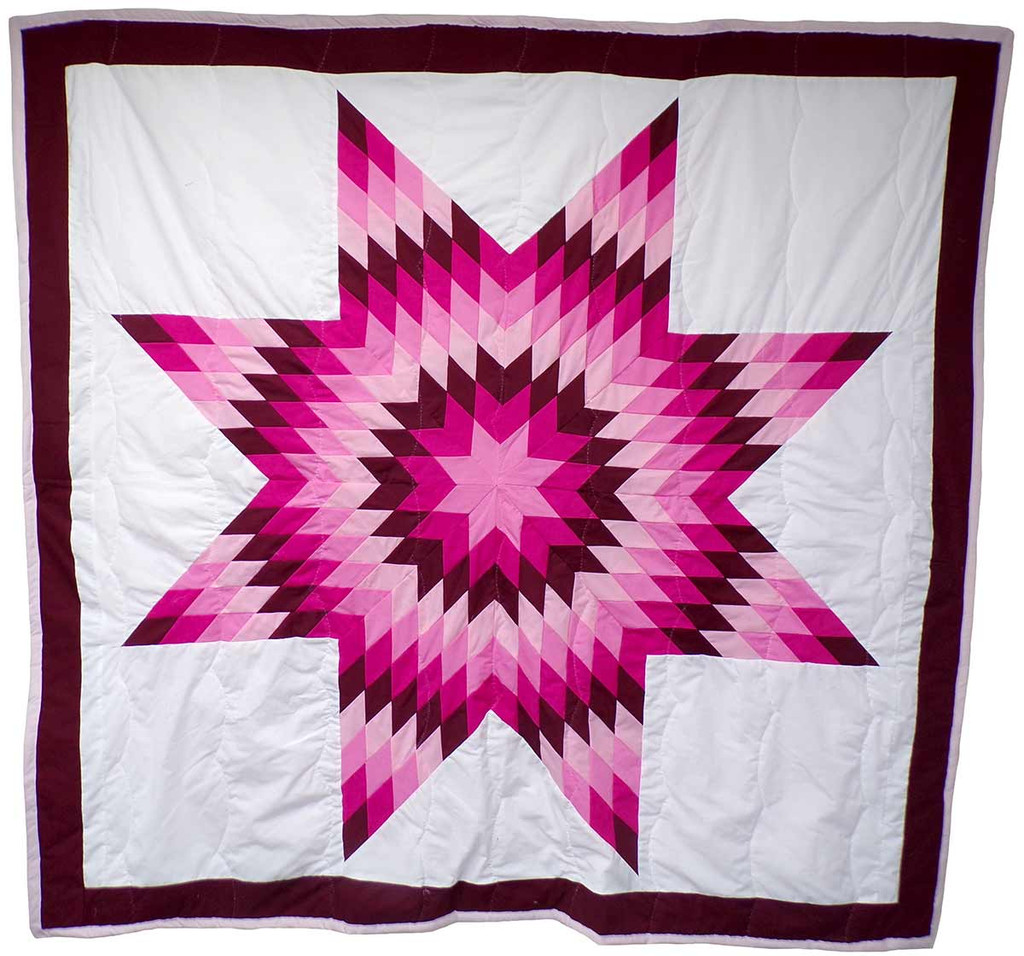 Native American Made Full Size Star Quilt: Be Mine (75 x 80 inches)