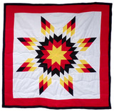Native American Made Baby Size Star Quilt: Four Corners (46 x 44 inches)