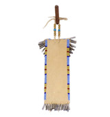 Native American Hand Beaded Wet Stone Bag (stone not included) - Back View 