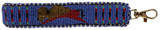Native American Hand Beaded Loop Keychain: Periwinkle Buffalo