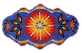 Native American Hand Made Beaded Hair Barrette: Sparkling Starburst front