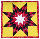 Native American  Made Baby Size Star quilt: Blossoms of the Four Winds (41 x 41 inches)